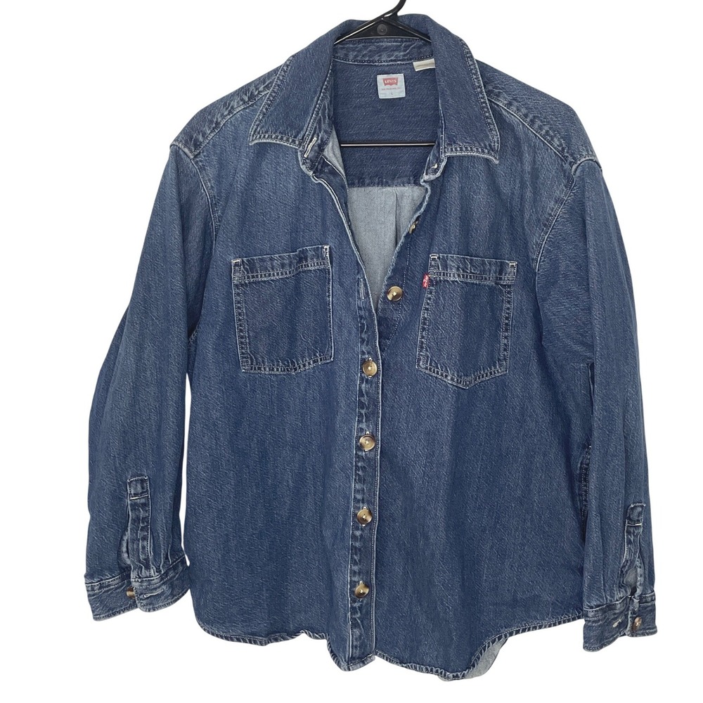 Levis Mens Denim Trucker‎ Jacket L Western Workwear Americana Heritage Casual